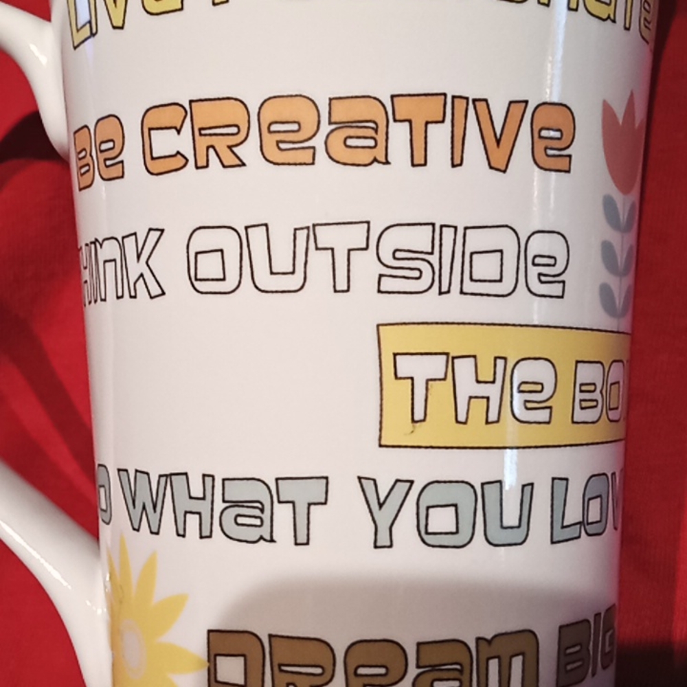 EXPRESS YOURSELF Tall Fine Porcelain Mug. By: 222 FIFTH PTS International. - Picture 9 of 13